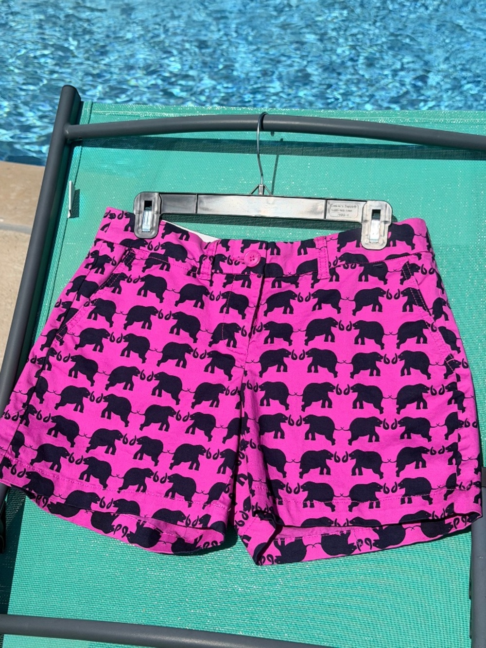 Preppy Crown and Ivy Elephant Shorts Pink and Blue Size 4